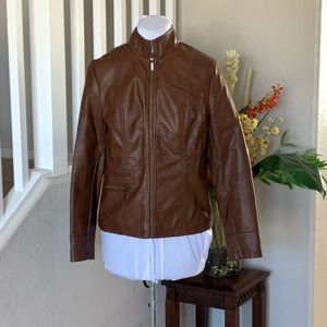Alfani Brown faux Leather Jacket